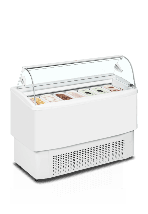 Ventilert Eksponeringsdisk for iskrem Display FIJI 7, Vol: –  liter, 230v Eksponeringsdisker