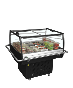 Sort impuls kjøler PDC90SL Akryl Sider 4 Støtfangere, Vol: 153 / 105  liter, 230v Dagligvare 2