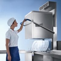 Hetteoppvaskmaskin, green&clean 400 V, isolert, automatisk Hettemed ESD, ZERO LIME Device & Filter system Storkjøkken 3