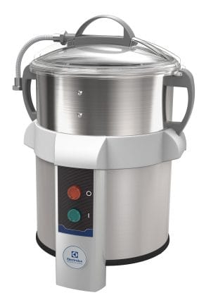 Skrellemaskin T5E, elektronisk bordmodell, Kap: 5 kg. inkl. karborundumskive og slamoppsamler, 230v Skrellemaskin