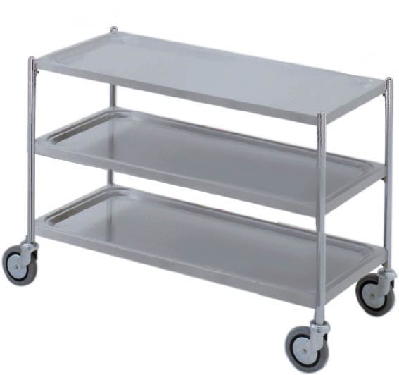 Rustfri trillevogn serveringsvogn, 3 plan 1200x600mm i rfr. Stål Hygiene & Lagring 2