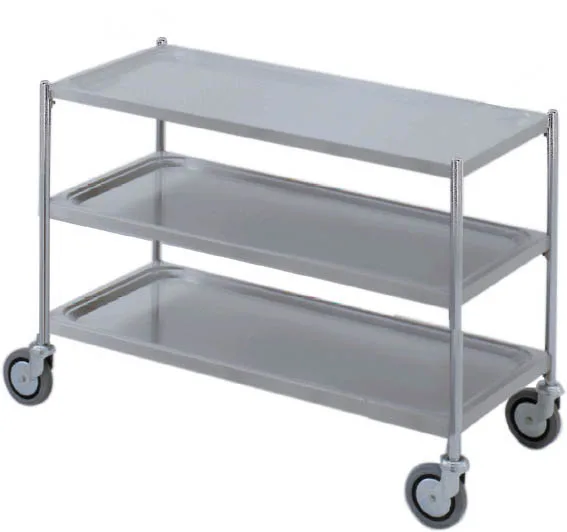 Rustfri trillevogn serveringsvogn, 3 plan 1200x600mm i rfr. Stål Hygiene & Lagring 2