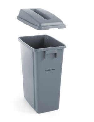 Slank avfallsbeholder, AmerBox, 60L, lys grå, 455x315x(H)580mm Avfallshåndtering Slank avfallsbeholder, AmerBox, 60L, lys grå, 455x315x(H)580mm Avfallshåndtering