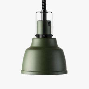 Stayhot Varmelampe Focus IO, justerbar ledning, Racing Green Storkjøkken