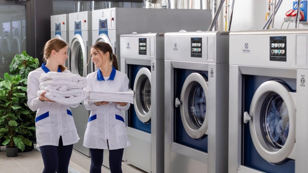 offentlige vaskerier institusjoner industrivaskemaskin vaskeri tørk electrolux professional leverandør