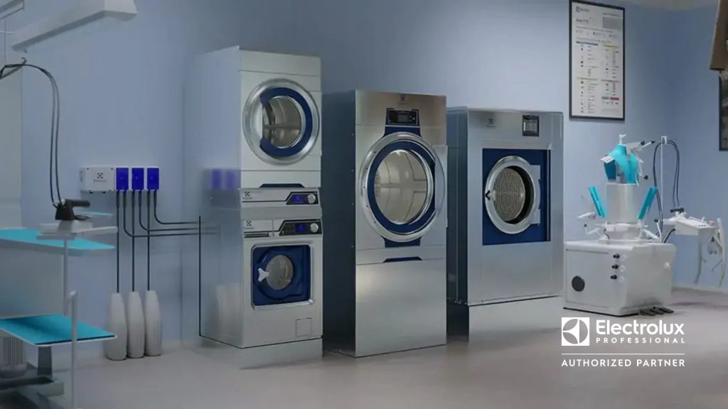 institusjon offentlig vaskeri vaskemaskin tørketrommel electrolux professional