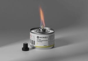 Flytende drivstoff med veke, HENDI, brenner ± 8 timer, 24 stk Chafing dish 2