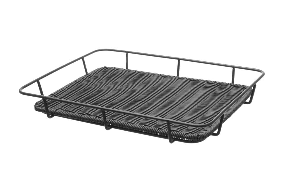 Bakerikurv med kant i rustfritt stål, HENDI, Sort, 400x300x(H)50mm Buffé Presentasjon 2