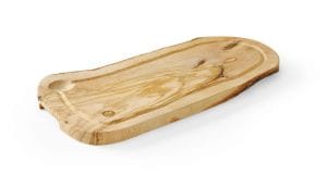 Serveringsbrett med rille, oliventre, rektangulært, HENDI, 400x250x(H)18mm Buffé Presentasjon 2