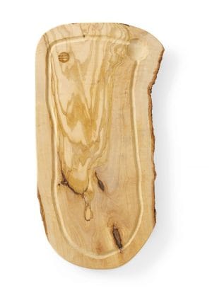 Serveringsbrett med rille, oliventre, rektangulært, HENDI, 400x250x(H)18mm Buffé Presentasjon