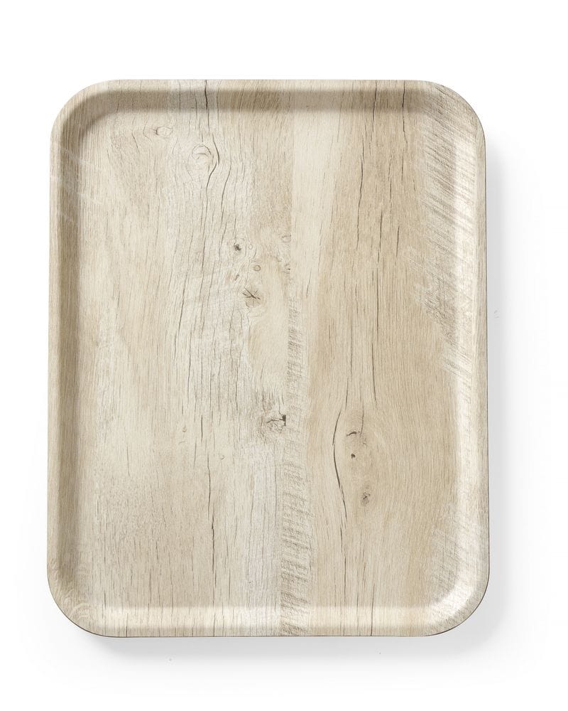 Serveringsbrett med melaminlaminat, sklisikker, med tredesign, HENDI, Wood light, 330x430mm Presentasjon & Servering 2
