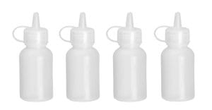 Mini flasker / dispenser for sauser og dressinger – sett med 4 stk, 0,03L, Transparent, ø30x(H)85mm Presentasjon & Servering