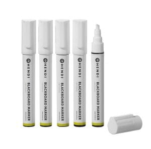 Tavle tusjer 6 mm, HENDI, 5 hvite tusjer Presentasjon & Servering 2