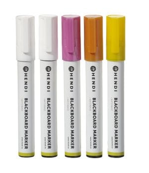 Tavletusjer 6 mm, HENDI, 2 hvite, 1 rosa, 1 gule og 1 bronsetusjer, 5 stk. Presentasjon & Servering 2