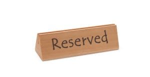Bordskilt reservert, HENDI, &laquo;reservert&raquo;, 152x44x(H)44mm Presentasjon & Servering