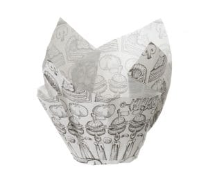 Fettfast papirfôr forhåndsformet – 150 stk, HENDI, 150 stk., 160x160x(H)50mm Presentasjon & Servering