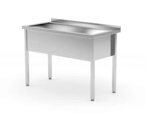 Rustfritt oppvaskbord – sveiset, HENDI, Profi Line, 800x600x(H)850mm Hygiene & Lagring