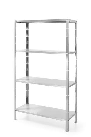 Rustfri hylle med 4 hyller – for selvmontering, HENDI, Kitchen Line, 1000x400x(H)1800mm Hygiene & Lagring