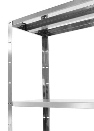 Rustfri hylle med 4 hyller – for selvmontering, HENDI, Kitchen Line, 1000x400x(H)1800mm Hygiene & Lagring 2