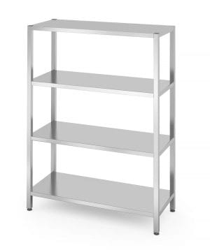 Rustfri hylle med 4 hyller – for selvmontering, HENDI, Kitchen Line, 1200x500x(H)1800mm Hygiene & Lagring