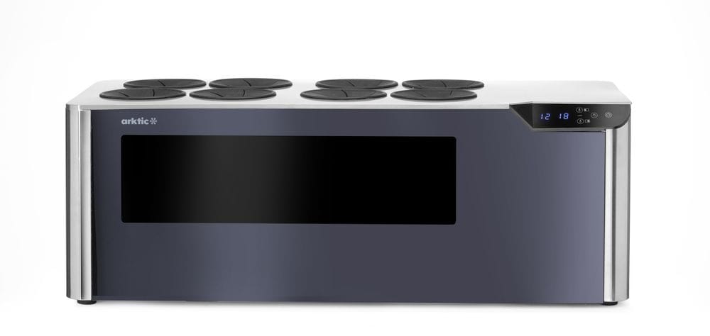 Vinkjøler bordmodell, 2-soners kammer, Arktic, sort, 220–240 V/60 W, 800 x 350 x (H) 293 mm Kjøl og frys 2