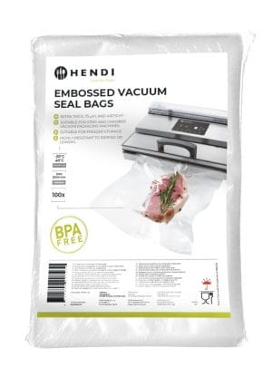 Preget vakuumforseglingsposer, HENDI, 100 stk., 200×300 mm Storkjøkken