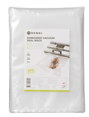Preget vakuumforseglingsposer, HENDI, 100 stk., 250×350 mm Storkjøkken
