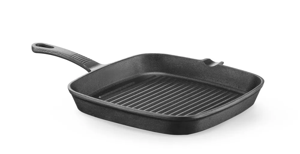 Grillpanne i støpejern, HENDI, 230x230x(H)25mm Kasseroller & Panner 2