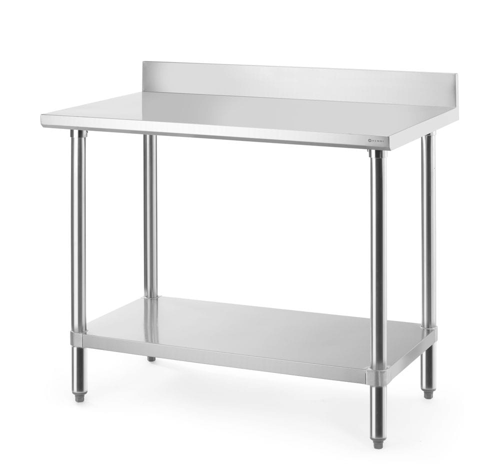 Rustfri arbeidsbenk med oppkant bak, HENDI, Budget Line, 1000x600x(H)950mm Hygiene & Lagring 2