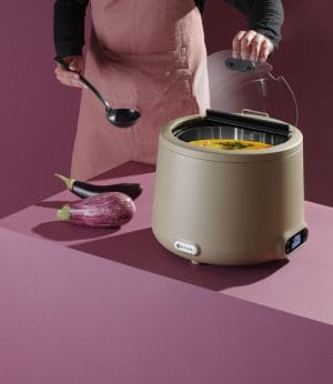 Suppekjele UNIQ, HENDI, designet av Robert Bronwasser, 8L, Beige, 220-240V/500W, Ø365x(H)325mm Chafing dish 2