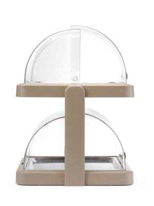 Dobbelt kjøledisplay med rullelokk Duo UNIQ, HENDI, designet av Robert Bronwasser, Beige, 480x355x(H)480mm, Rektangulær Kjøl og frys 3