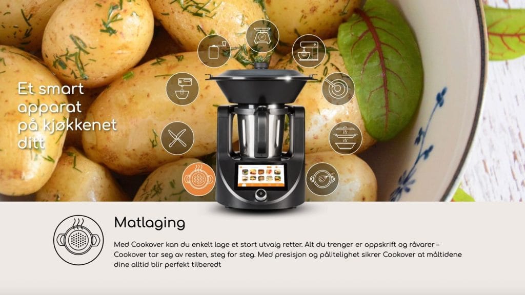 Funksjoner ved COOKOVER termomikser utfordrer til thermomix storkjøkkenutstyr