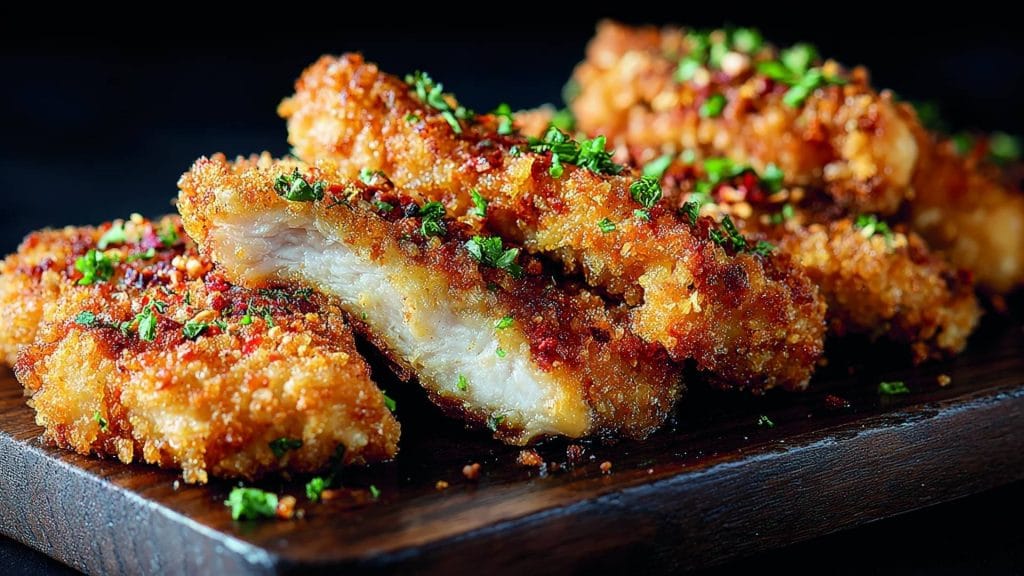 fritert mat dandert på tallerken med frityrkoker