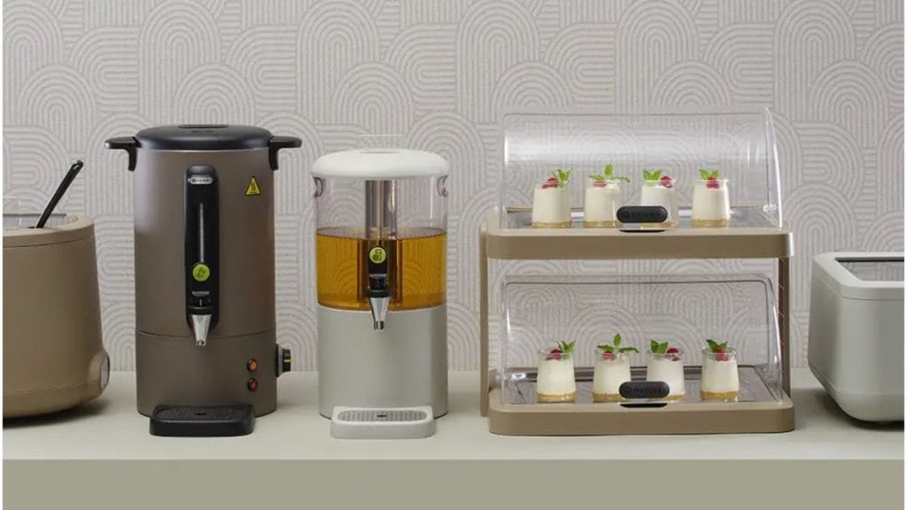 uniq serien med buffetutstyr til kantine og storkjøkken utstilt