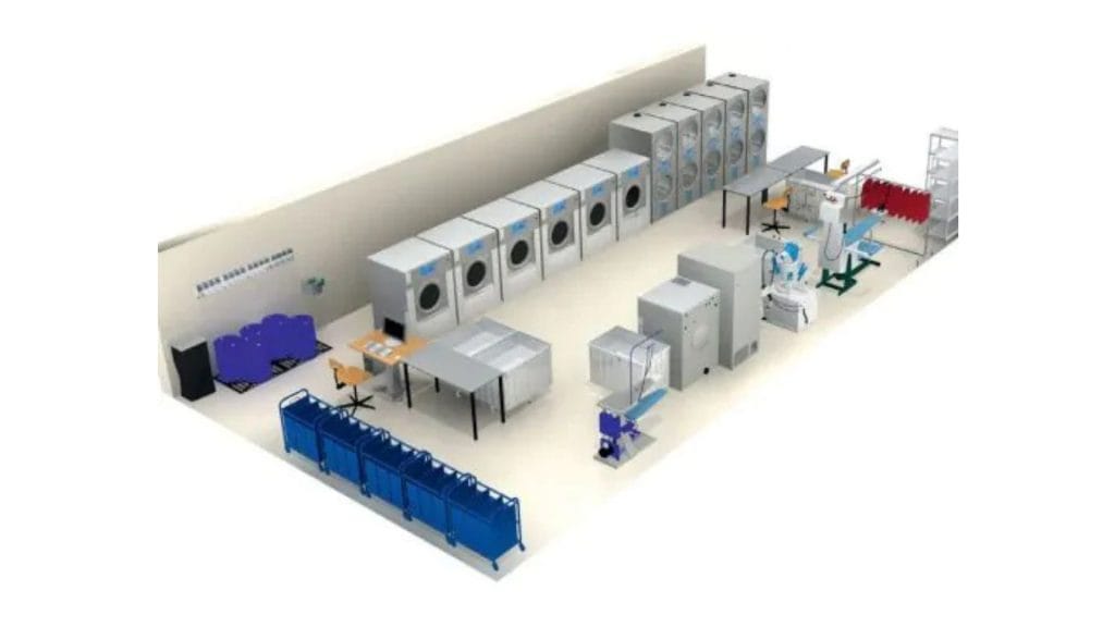 visualisering og prosjektering av laundry vaskeri marine skip