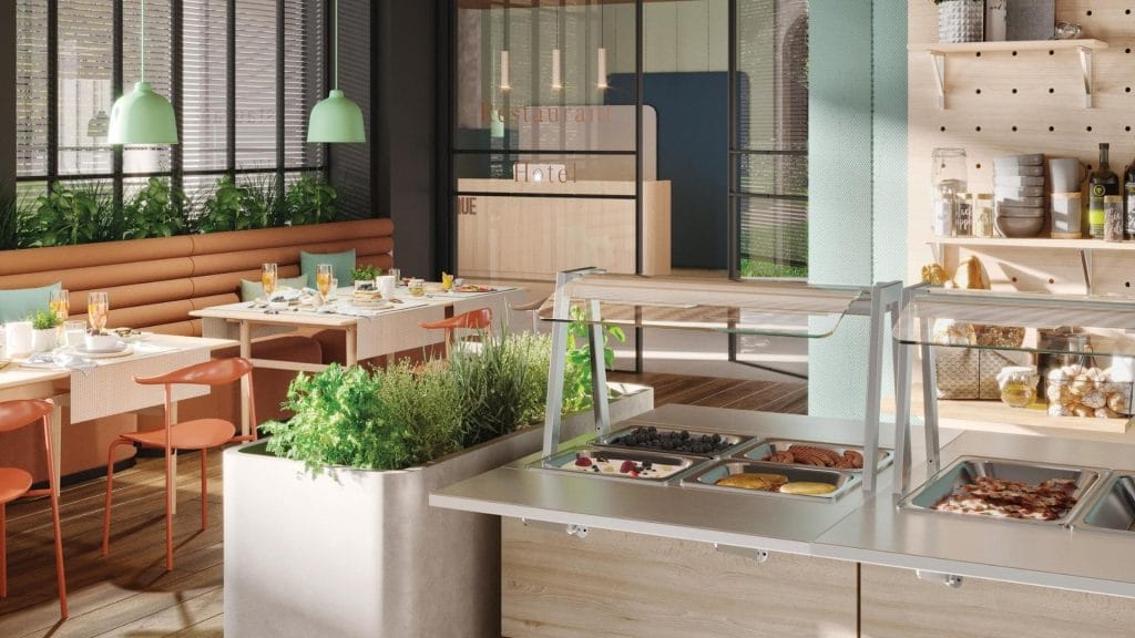 serveringsdisk kantine skole storkjøkken