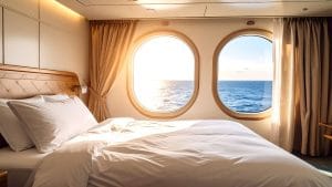 lugar skip rent sengetøy fra vaskeri laundry ombord