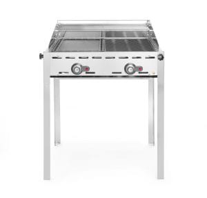Green Fire gassgrill med 2 brennere – rist og stekeplate Gass- og kullgrill