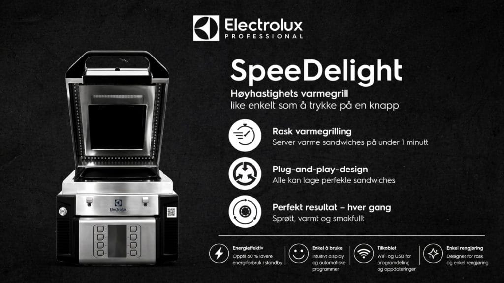 Funksjoner ved SpeeDelight pressgrill fra Electrolux Professional