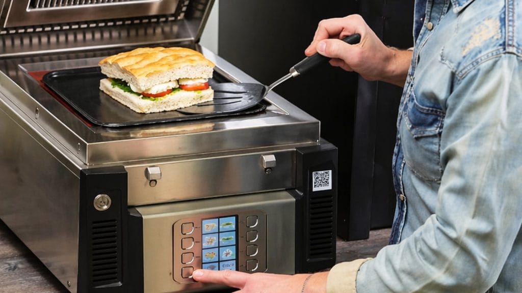 kontakgrill speedelight infrarød varme og panini som stekes