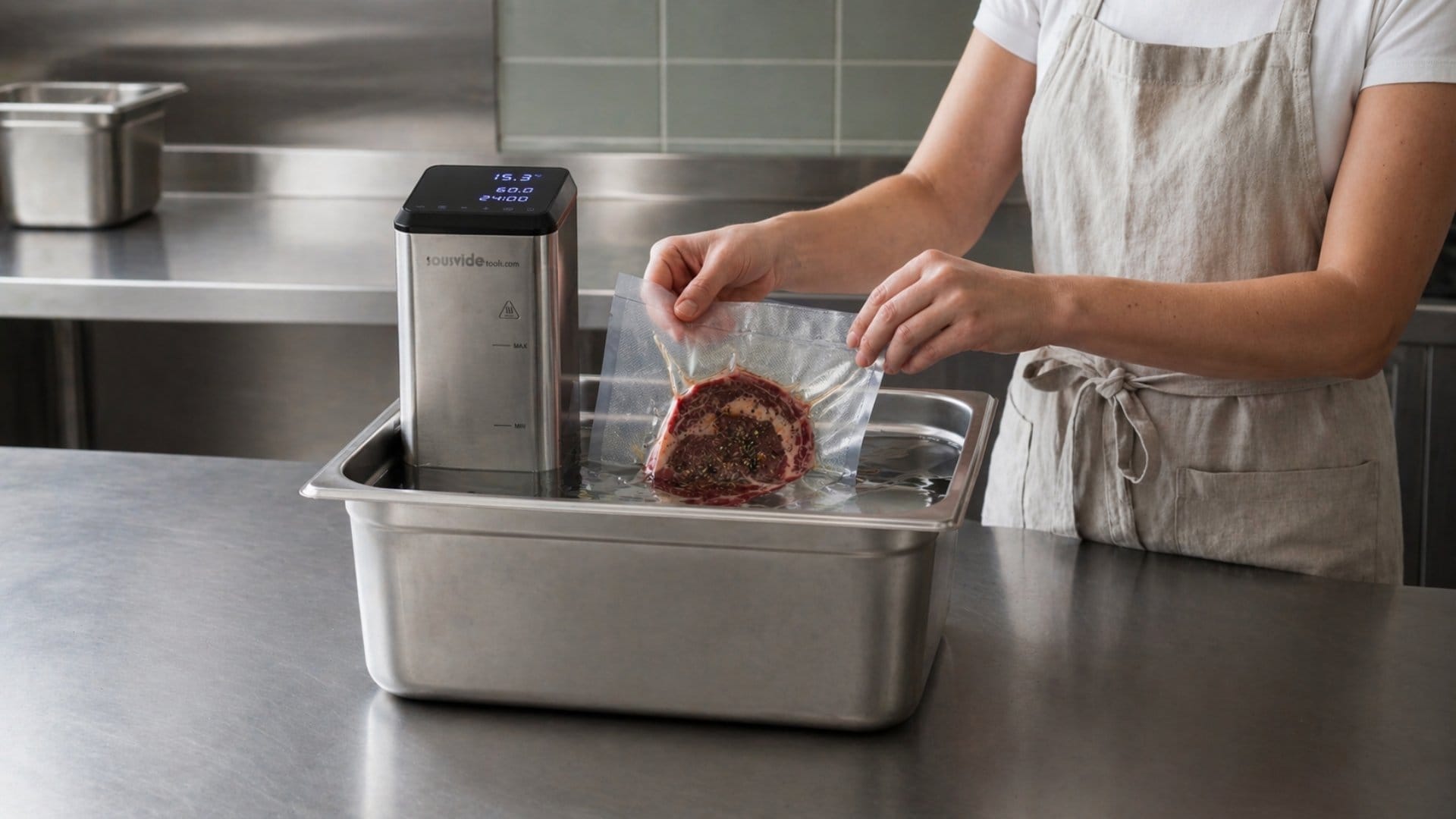 sous vide maskin plassert i gn kantine