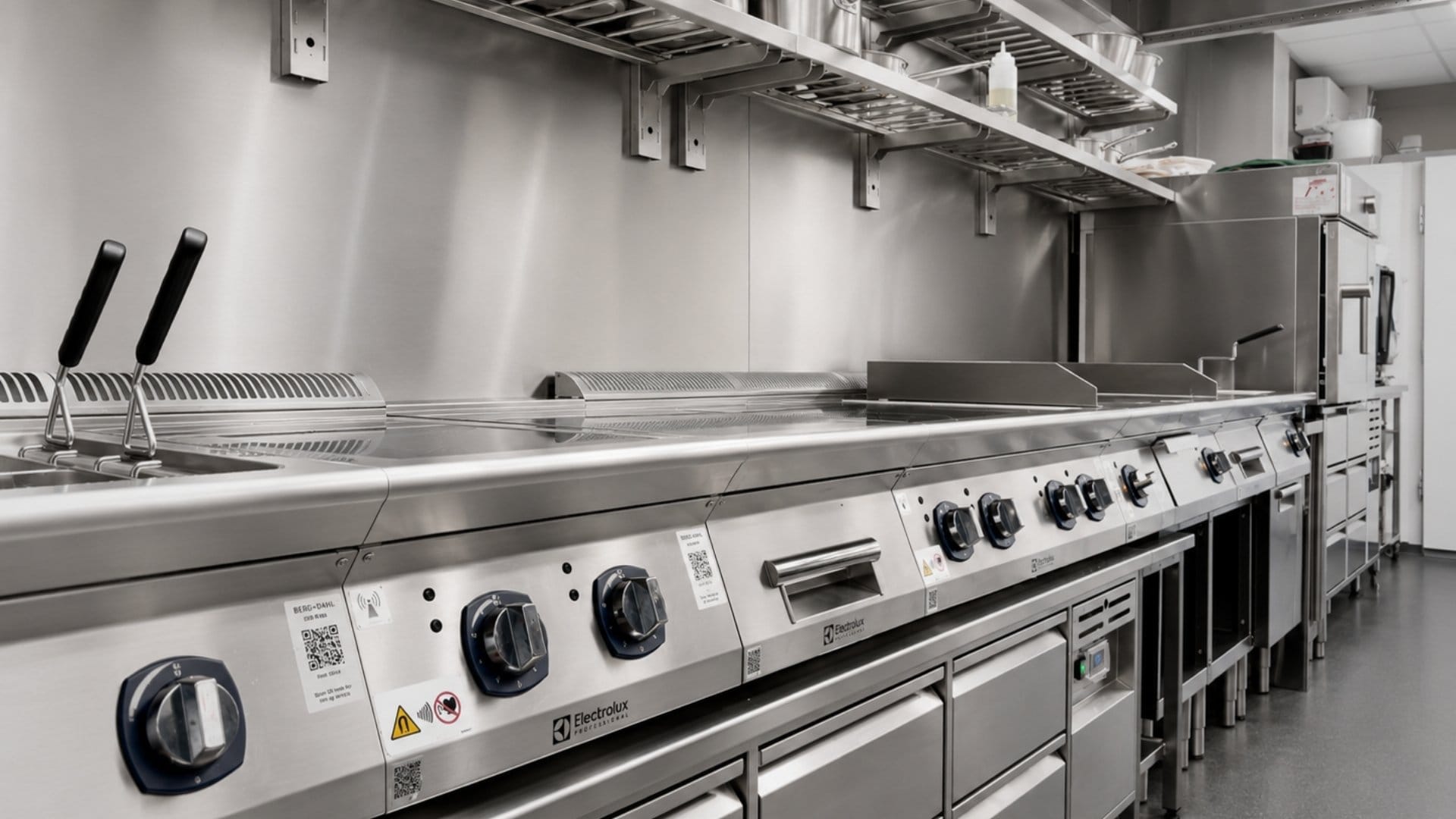 kokelinje fra electrolux professionl innredet hos kaikanten i stavern