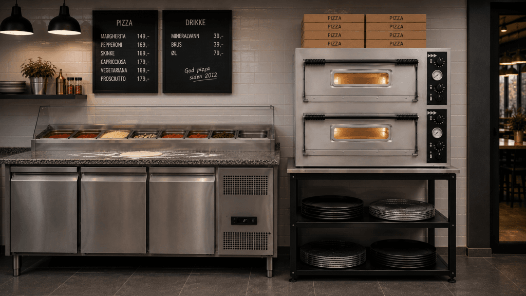 Pizzaovn BASIC XL 44, HENDI, 2 kamre, 400V/12000W, 1000x844x(H)745mm