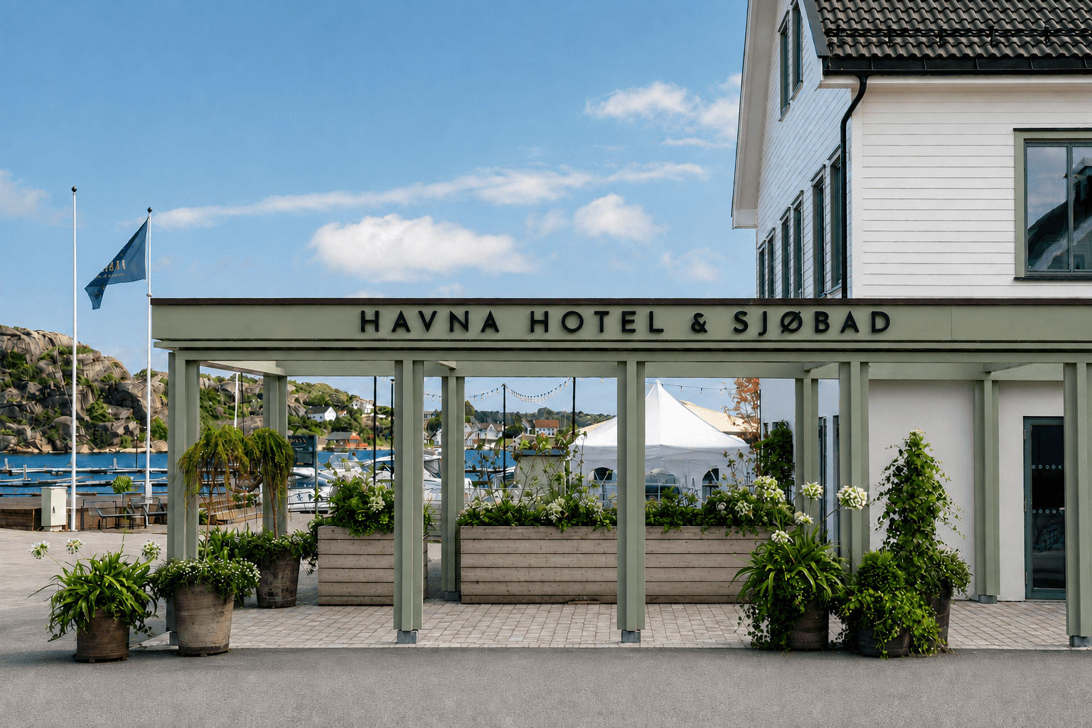 inngang ved havna hotel & sjøbad