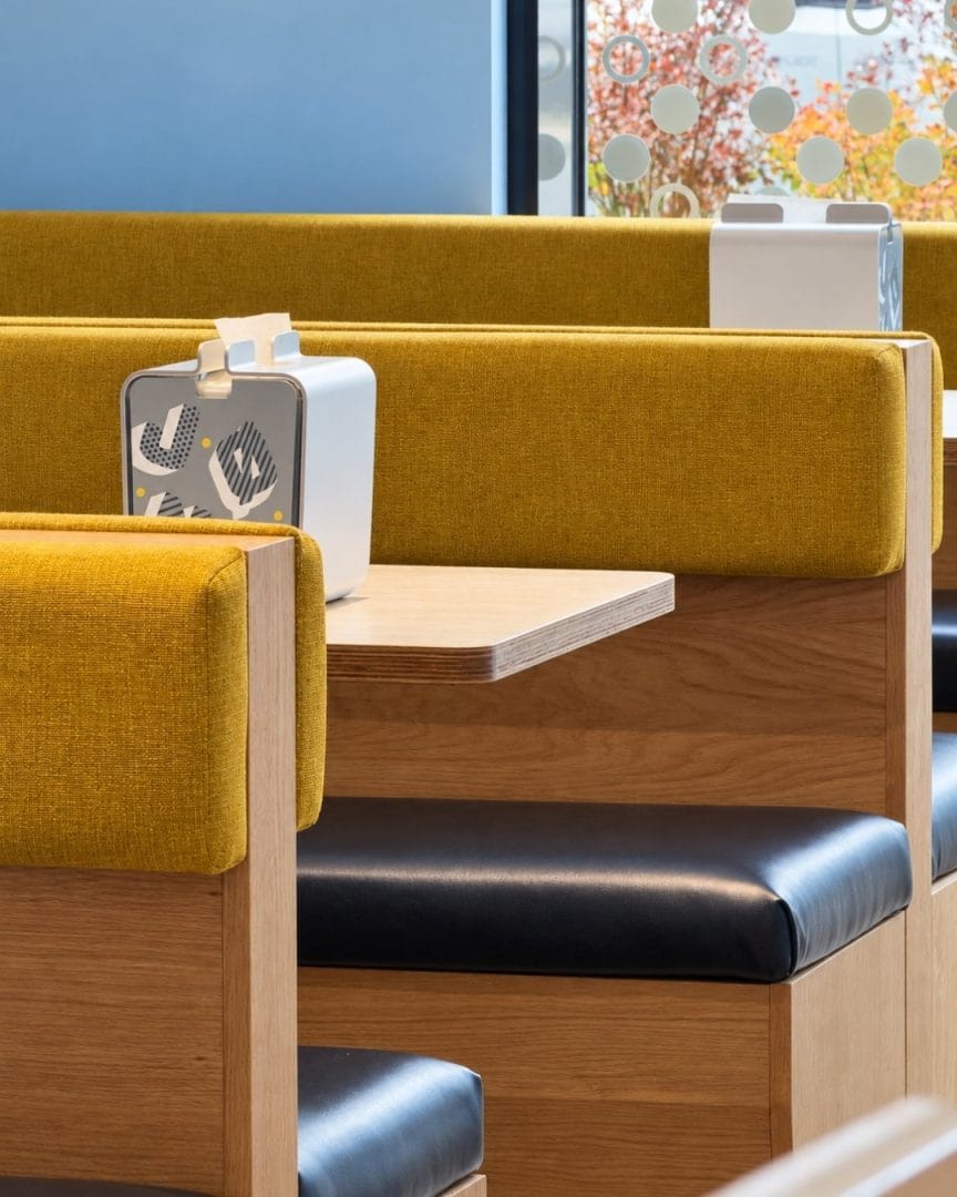 interiør ved jønk burgerrestaurant frysja