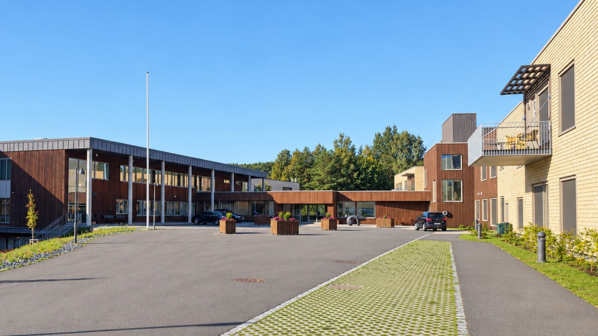 Utsiden av Lyngbakken sykehjem