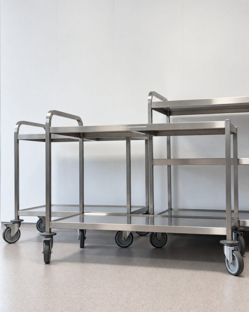 rustfrie trillebord ved lyngbakken sykehjem