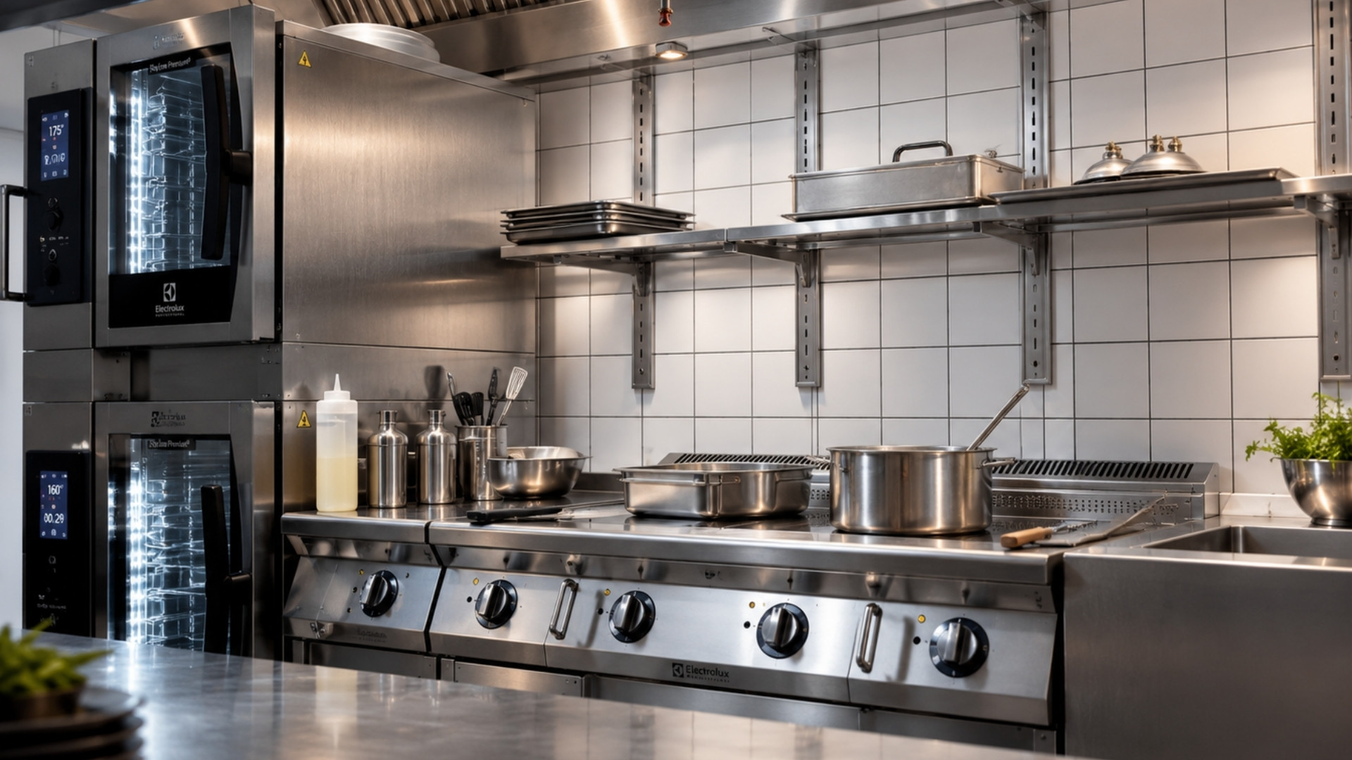kjøkkenlinje fra electrolux professional med kombidampere på kverneriet