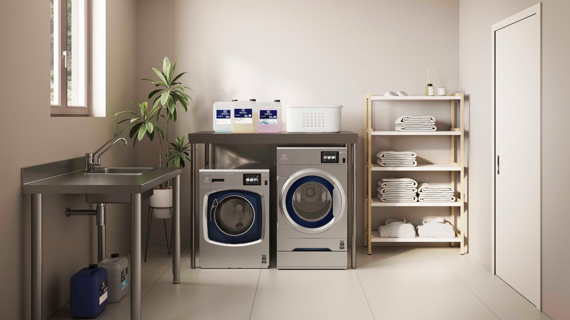 Electrolux Professional nye generation 7000 industrivaskemaskin og tørketrommel i lite vaskeri